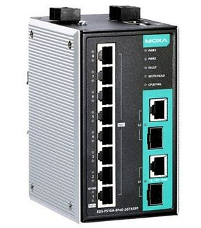 Moxa EDS-P510A-8PoE-2GTXSFP-T Industrial switch
